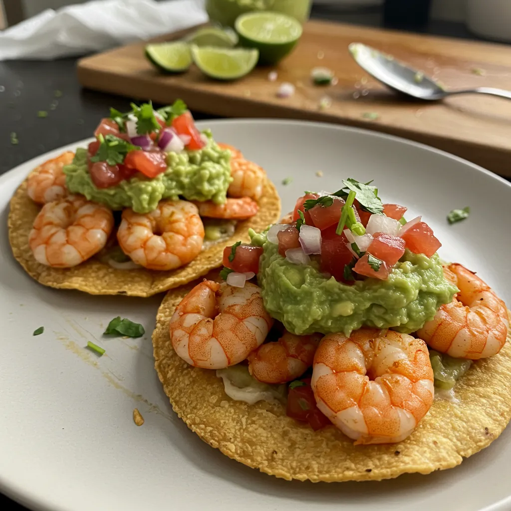 Easy Summer Shrimp Tostadas with Guac & Fresh Salsa: Ultimate Fresh Mexican Perfection - secondary view